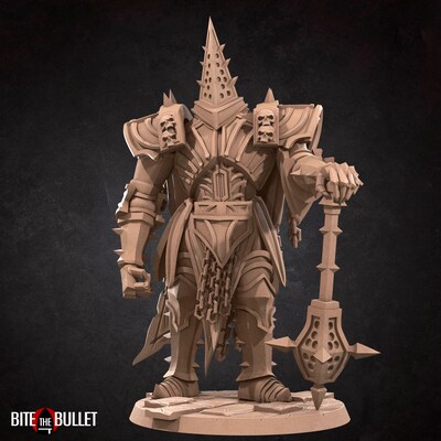 Penitent Knight from Bite the Bullet's Bullet Hell: Heroes pt. 2. Total height apx. 95mm. Unpainted resin miniature - image3